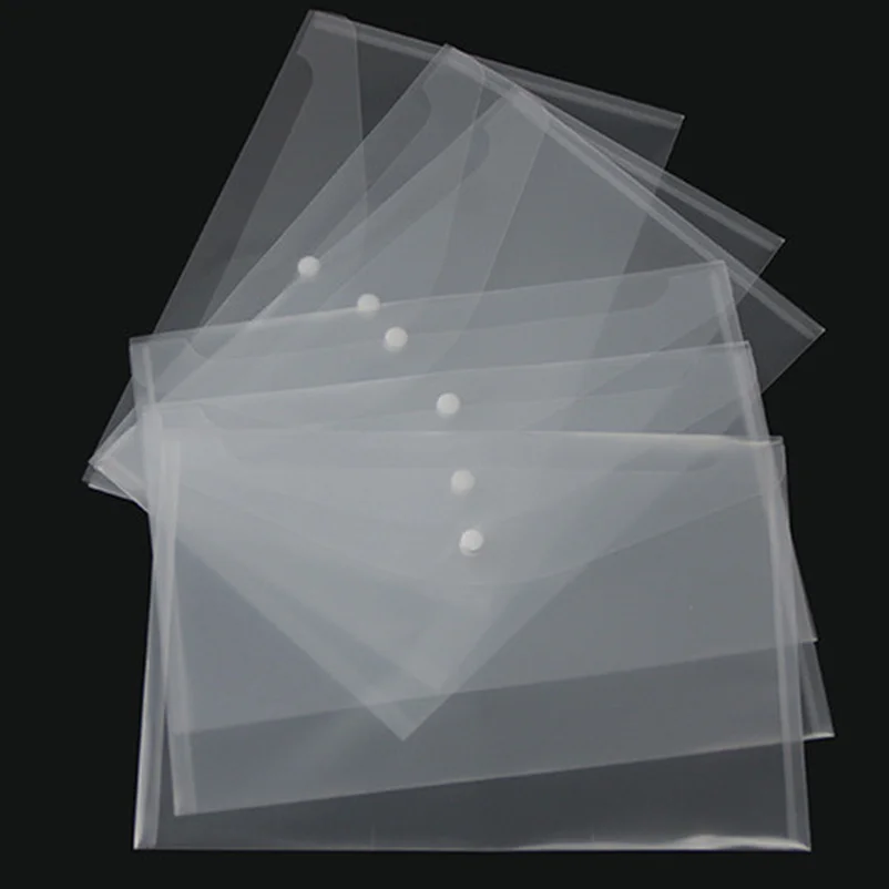 Wholesale 100PC Transparent Plastic A4 Folders File Bag Document Hold