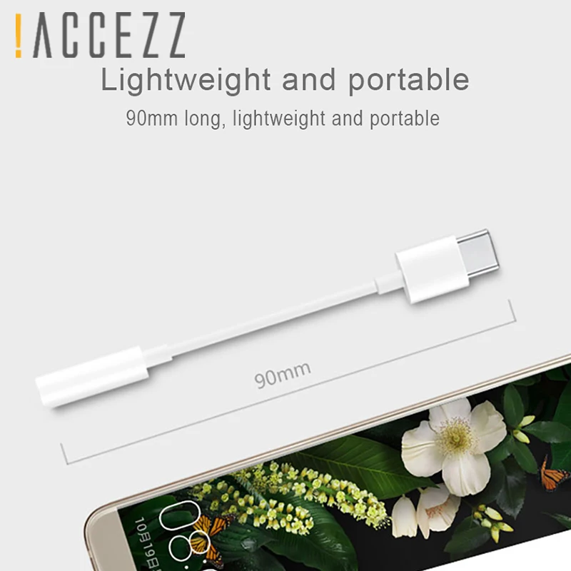 ! USB адаптер ACCEZZ с Type C на 3 5 мм для наушников Huawei Xiaomi 6|Переходники и адаптеры| |