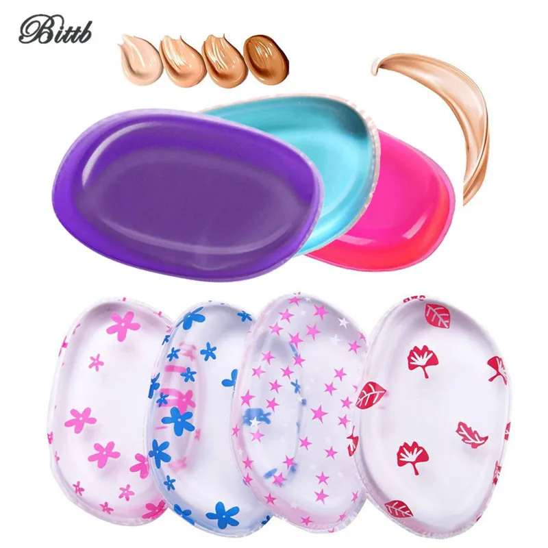 

Bittb 8pcs Silicone Makeup Sponge Clear Gel Facial Foundation Make up Sponge BB Cream Blush Bronze Cosmetic Puff Beauty Tools