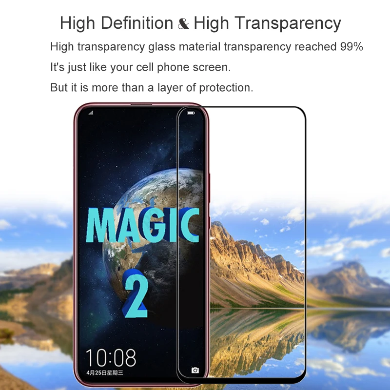 2 шт. Полное покрытие закаленное стекло для huawei Honor Magic 2 Защита экрана Защитное стекло для TNY AL00 TL00 пленка