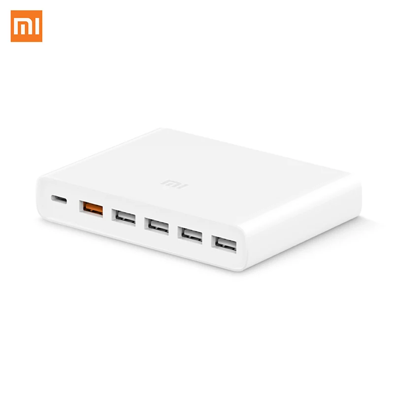 Быстрое зарядное устройство XIAOMI 3 0 для смартфонов 110 240 В 60 Вт 5 портов USB 1 Type C выход