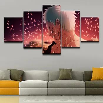 

Wall Art Poster Modular Picture Canvas Painting Framework 5 Panels Naruto Obito Uchiha Modern Living Room Decorative Artwork