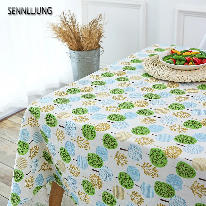 

SENNLLJUNG Waterproof Oilproof Table Cloth Tablecloth-for-table Dining Kitchen Table Cover Protector OILCLOTH FABRIC COVERING