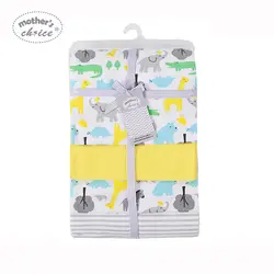 Mother's Choice 4 Pack Flannel Receiver Детские одеяла Новорожденный Swaddle Wrap Cotton Super Soft Boys Girls 75 * 100 cm Постельное бельё