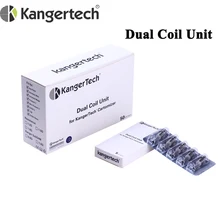 50 шт./лот Kanger модернизированная двойная катушка 0.8ohm/1.0ohm/1.2ohm/1.5ohm/1.8ohm для Protank 3, аэротенк большой, аэро бак мини-распылитель