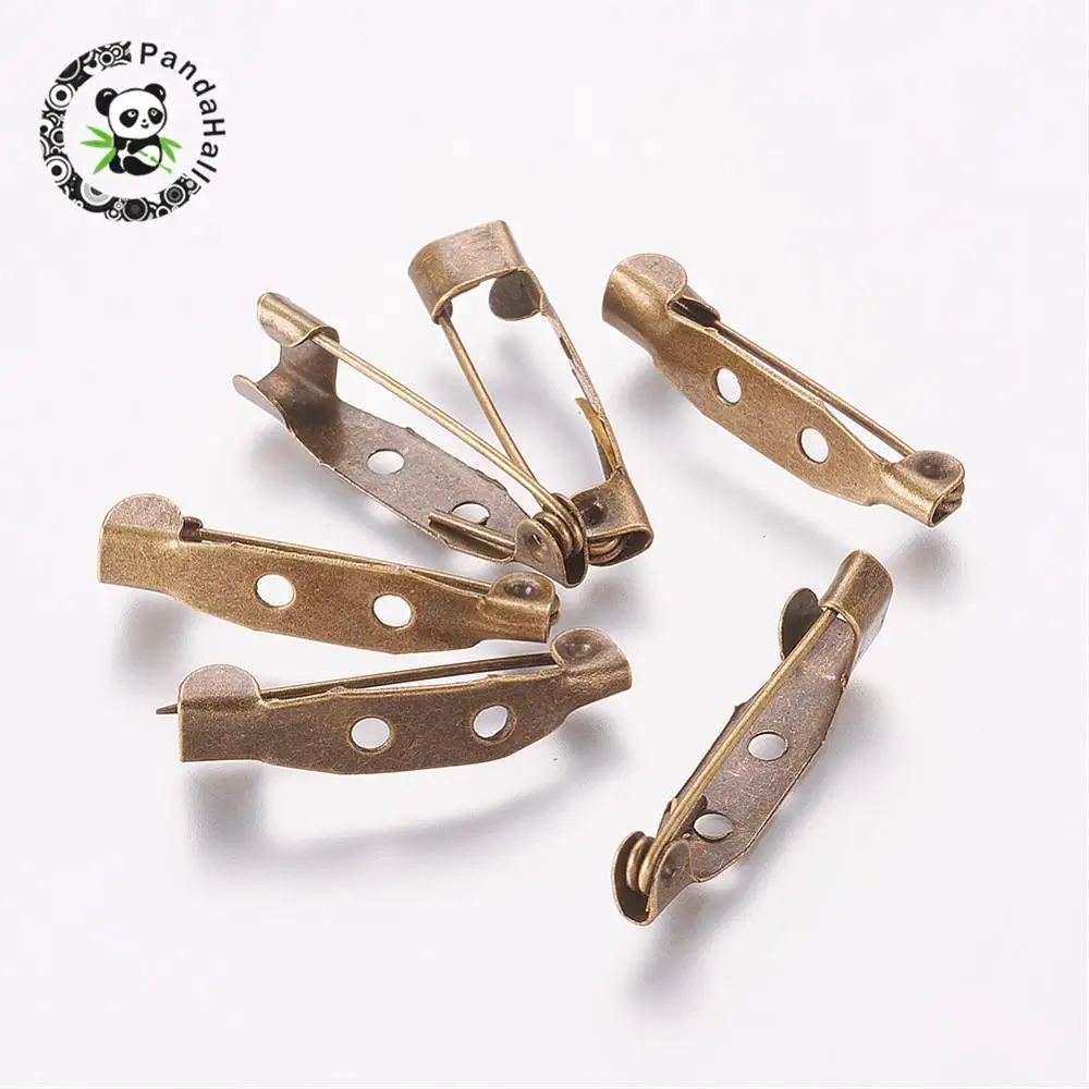 Iron Brooch Findings, Back Bar Pins, Nickel Free, Antique Bronze