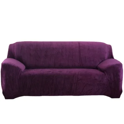 Утолщенные плюшевые эластичные Чехлы для дивана все включено модные чехлы для дивана Полностью Эластичные Нескользящие тканевые Чехлы для дивана - Цвет: purple