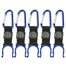 5 черный карабин держатель для воды бутылка клип ремешок ж/Компас Кемпинг Пешие прогулки на открытом воздухе