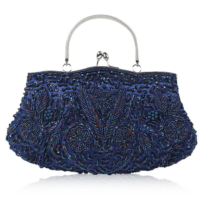 LDAJMW модный роскошный с кристаллами жемчужный белый вечерний клатч женская элегантная сумочка со стразами Свадебная вечерняя дамская сумочка - Цвет: blue
