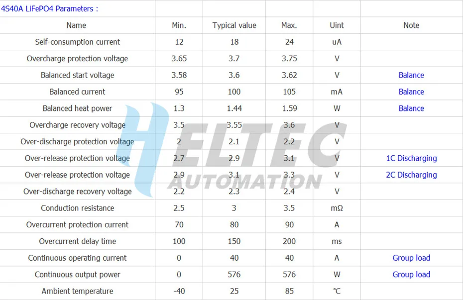 4S 40A 12,8 V 14,4 V 18650 LiFePO4 плата защиты батареи/литий-железо BMS с балансом