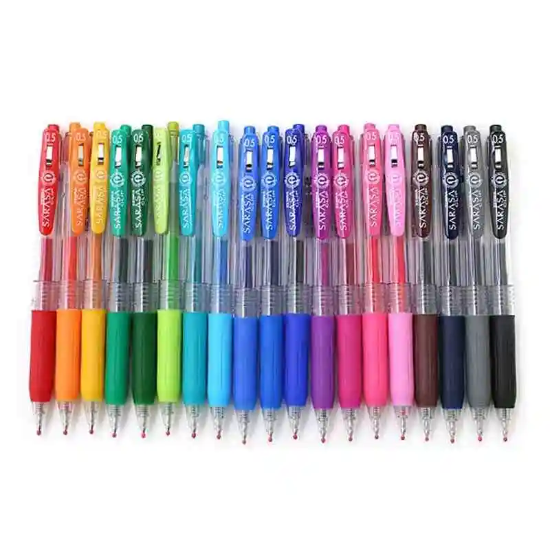 

5Pcs/Pack Zebra JJ15 Sarasa Push Clip Gel Ink Pen 0.5 mm 20 Colors for Choose