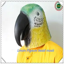 2016 Top Design And Hot Sale Animal Mask Realistic Parrot Mask For Halloween Party Full Head For Adult in stock Toys Mask