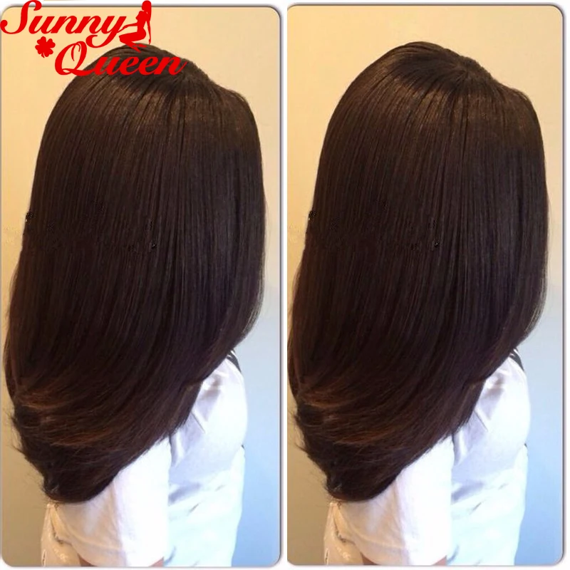 8A Italian Yaki Full Lace Human Hair Wigs For Black Women Brazilian Full Lace Hair Wig 8-24 Yaki Lace Front Human Hair Wigs