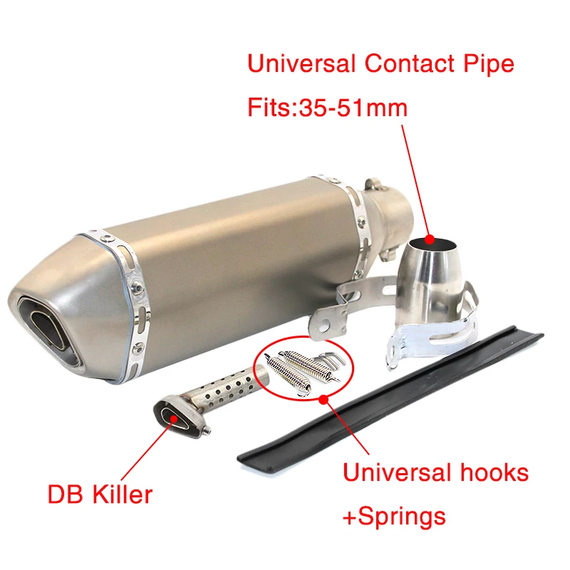 ZS заездов универсальный мотоцикл модифицированный скутер Akrapovic выхлопная Муфельная труба для GY6 CBR125 CBR250 CB400 CB600 YZF FZ400 Z750