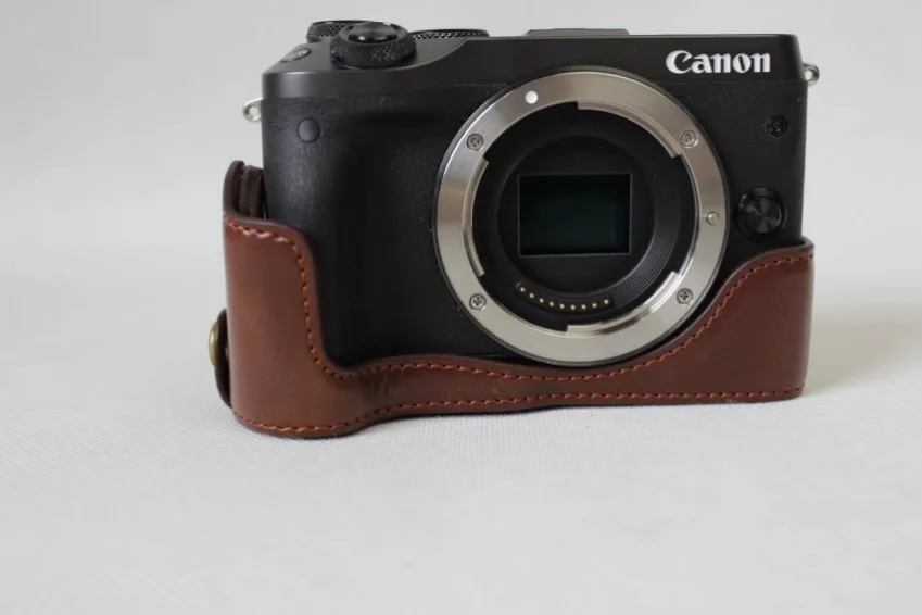 ПУ кожа корпуса для половины камеры Canon EOS M6 EOSM6 EOSM 6 Нижняя сумка крышка открытая