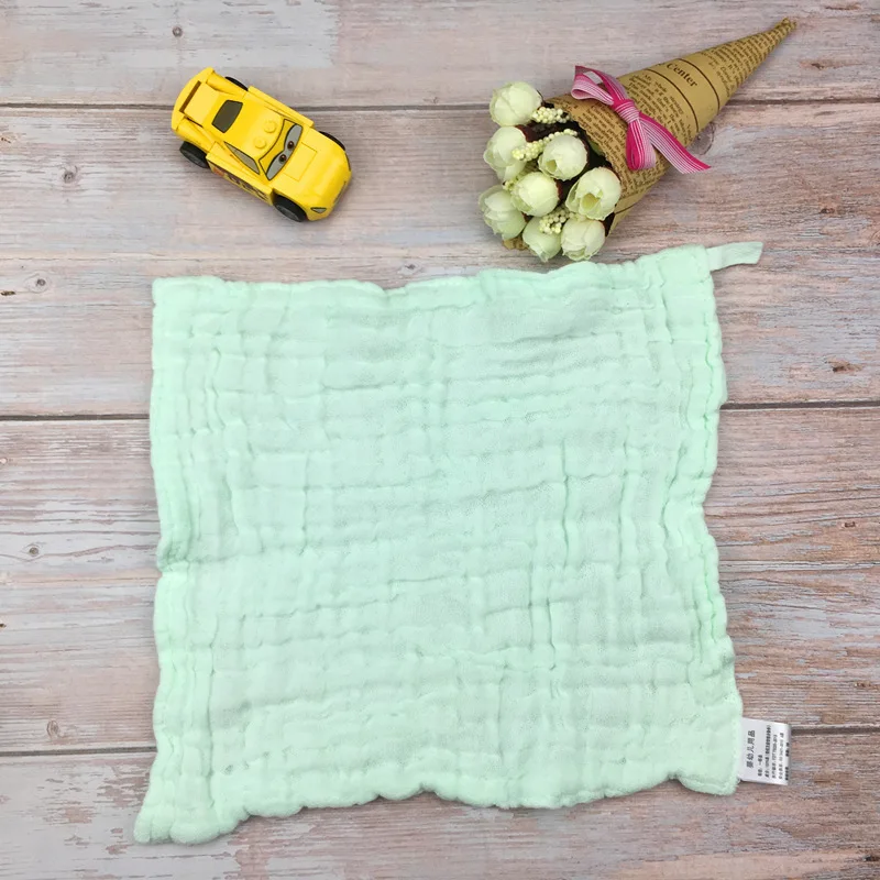 Детское маленькое полотенце из хлопка, 6 слоев, моющаяся марля, детское полотенце Toalha De Banho,, детские вещи, детское банное полотенце s - Цвет: Light green