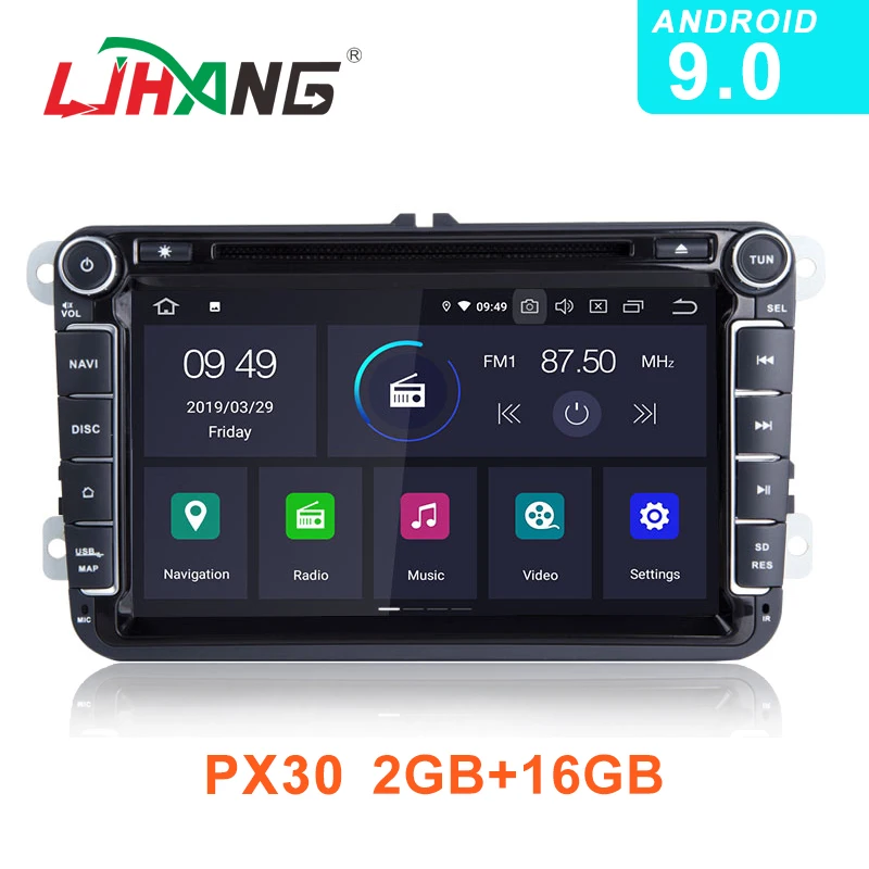 Top LJHANG 2 Din Android 9.0 Car DVD Player For VW Volkswagen SKODA GOLF 5 6 POLO PASSAT B6 JETTA TIGU0AN GPS Navigation Radio WIFI 0