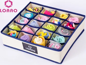 

LOAAO new hot storage box bins home organizer boxes Foldable Socks Ties underwear box fashion storage organizer bags