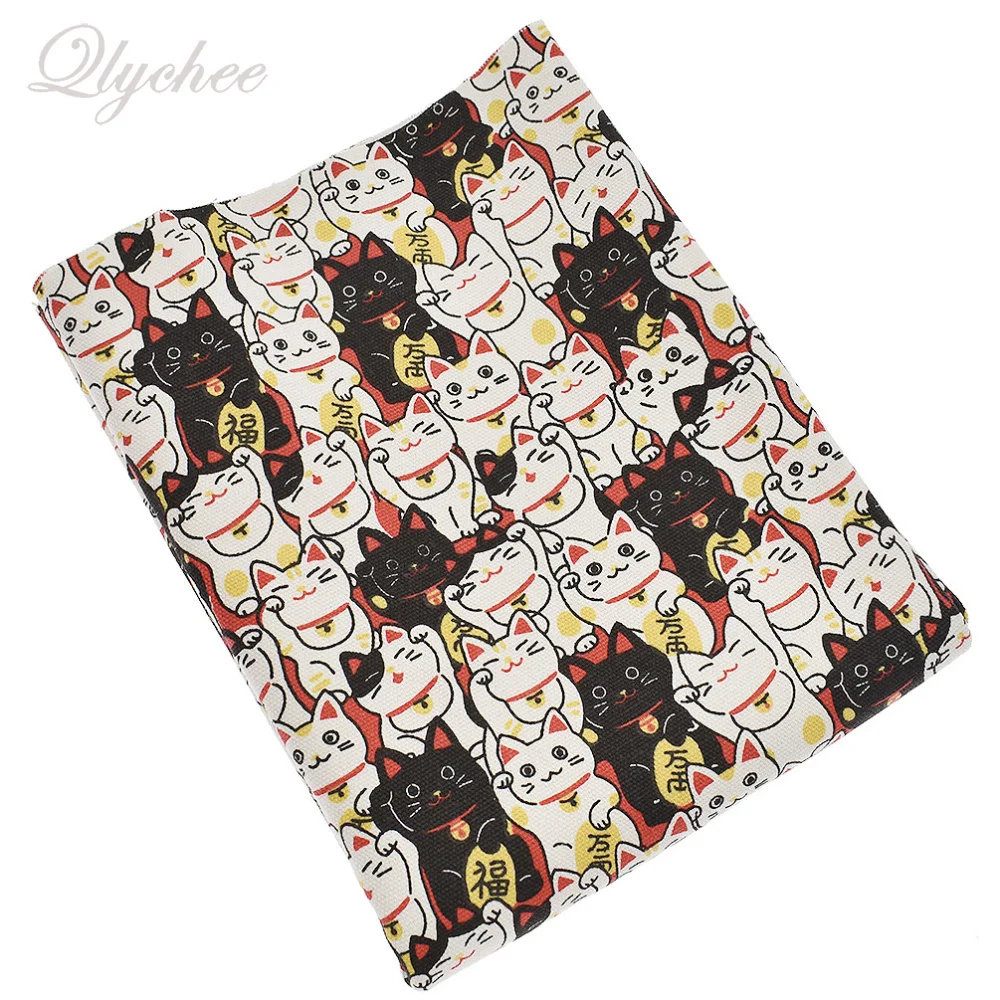 45*145 см черно белое мультяшное японское платье с животным рисунком &quotLucky Cat&quot