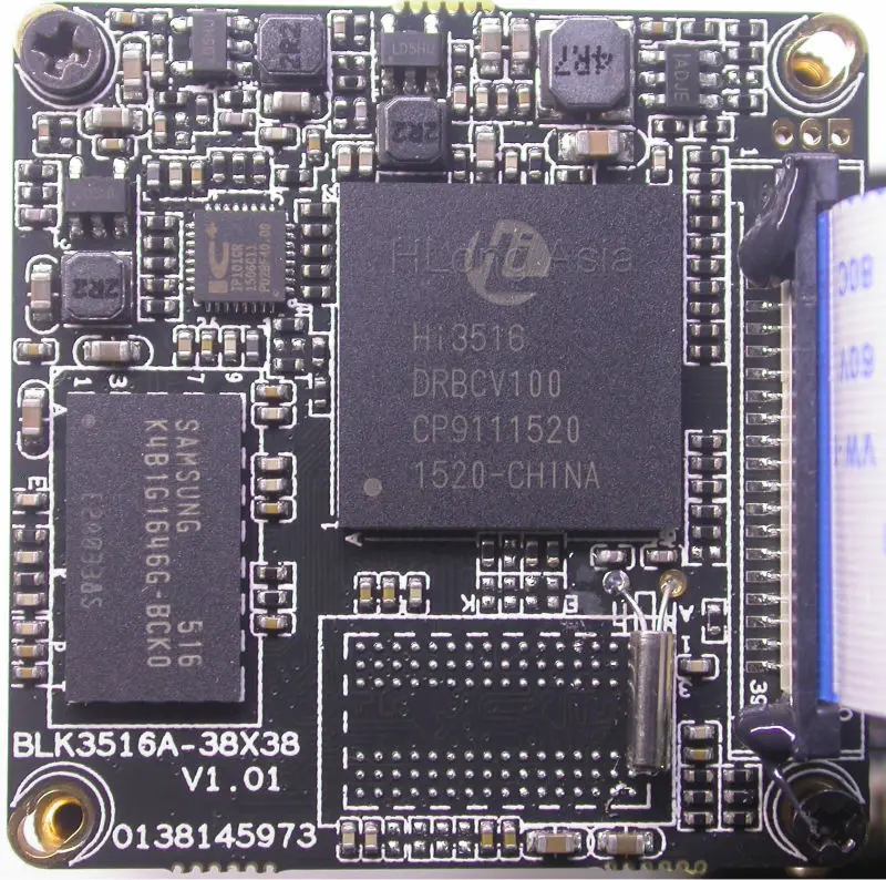 H.265 IPC (4.0MP) 1/3 &quotс датчиком OmniVision OV4689 + Hi3516D CCTV IP камера Модуль платы с кабелем LAN IRC 5MP