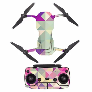 

[A0045] Geometric figure waterproof PVC Decal Skin Sticker For DJI MAVIC Air Drone body protection film+remote Controllers cover
