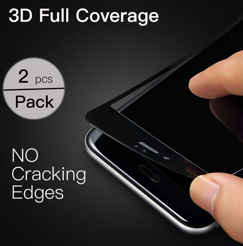 Goedkoop 2 Stks partij 3D Volledige Zachte Rand Gebogen Cover Gehard Glas Screen Protector voor iPhone 7 8 Plus 6 6 S Clear Case 9 H Glassed Film