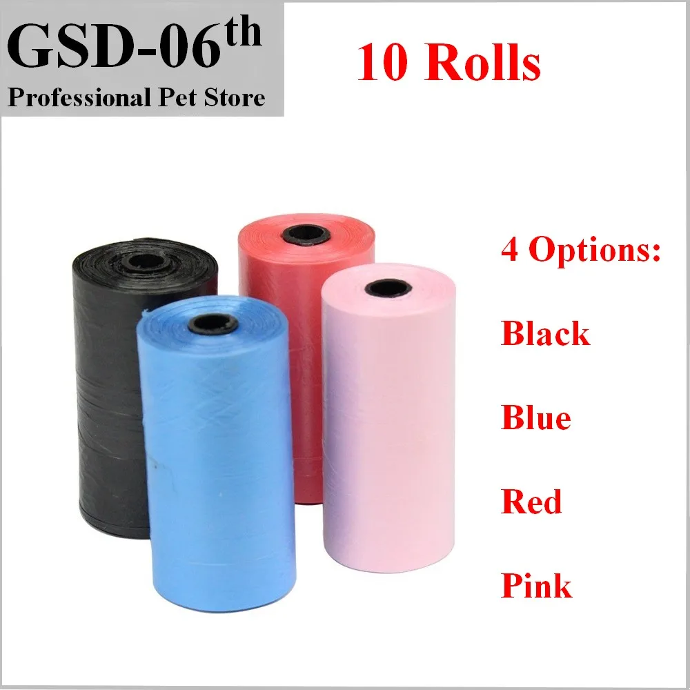 

10Rolls Pet Poop Bags Dog Cat Bag Waste Pick Up Clean Bag Pets Dog Carriers Bags Blue 11639
