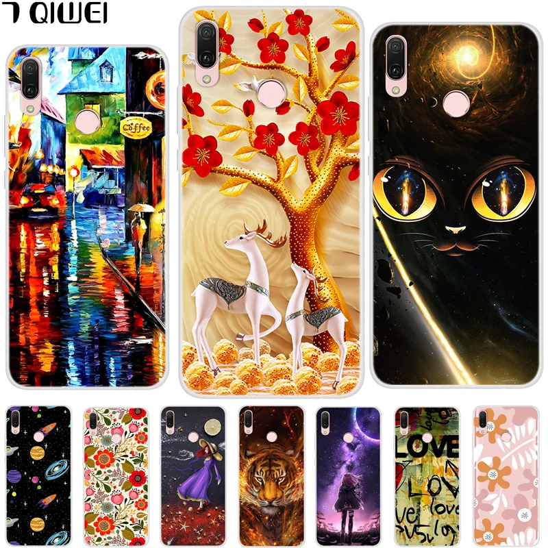 

6.5'' For Huawei Y9 2019 Case Silicone Soft TPU COOL Back Cover For Huawei Y9 2019 Case Cover 2019 Y 9 Fruit Hoesje Proective