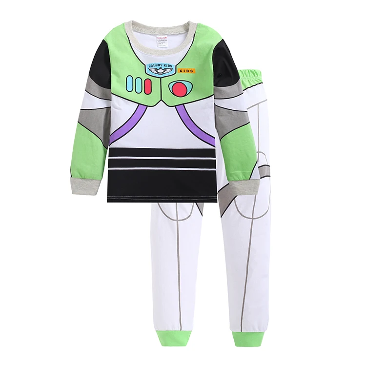 Коллекция года, комплекты одежды для мальчиков Пижамный костюм для малышей пижамы, хлопковые рубашки с длинными рукавами+ штаны комплект из 2 предметов, домашняя одежда, костюм - Цвет: style 19
