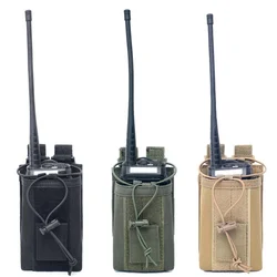 Bolsa táctica Molle para walkie-talkie, bolsa de cintura, bolsillo para interfono militar, bolsa de transporte para caza y Camping