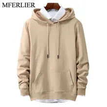 MFERLIER весна осень мужские толстовки 4XL 5XL 6XL большого размера с длинным рукавом размера плюс мужские толстовки 8 цветов