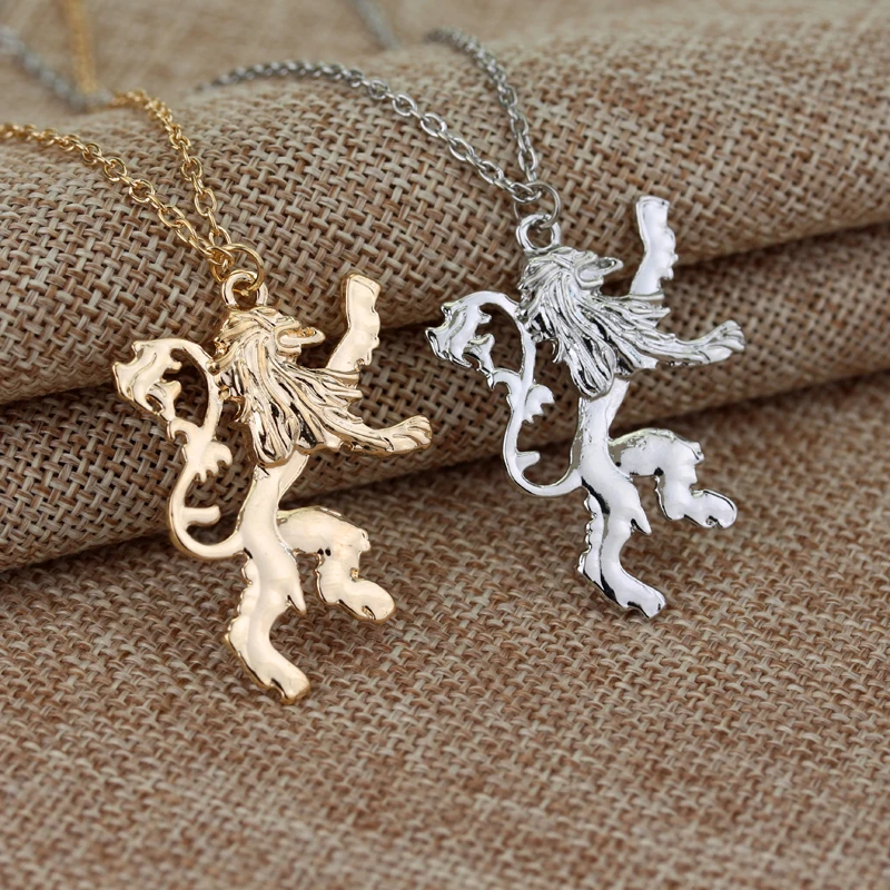 Movie Jewelry Necklace Game of Thrones Stark family lion wolf dragon Pendant Necklaces Men Women collares souvenir Movie Jewelry Necklace Game of Thrones Stark family lion wolf dragon Pendant Necklaces Men Women collares souvenir
