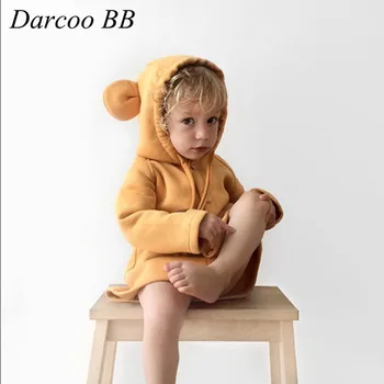 

Baby Boys Girls Winter Jacket Coat Kids Hooded Outerwear Fashion Cute Mouse Style Children's Clothes