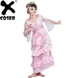XCOSER 2018 Новые девушки сладкий праздник Розовое Кружевное длинное платье невесты Платья принцессы на Хэллоуин для рождественской вечеринки