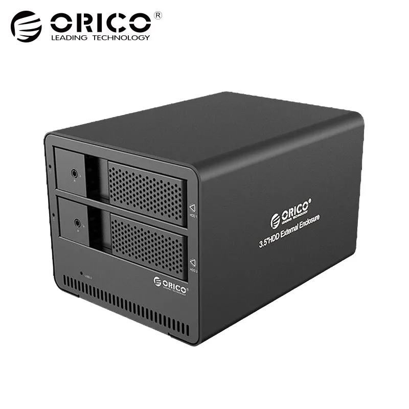 

ORICO 9528U3 Black 2-bay SATA HDD Docking base with 12V4A EU Plug support Tool free/Hot-swap Hard disk drive raid enclosure