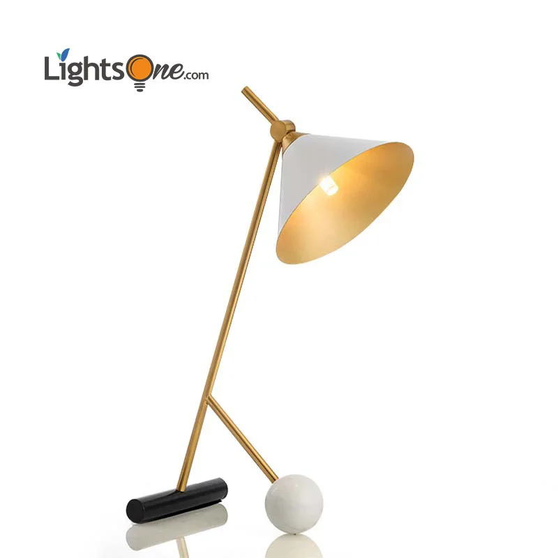 

Modern minimalist fashion luxury metal table light designer creative marble hotel villa model room table lamp