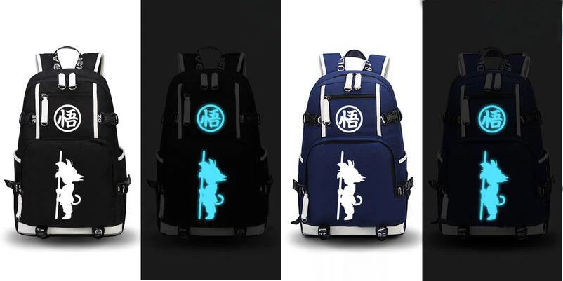 Аниме Dragon Ball Z Сон Гоку Световой печати ноутбук рюкзак Mochila рюкзаки для подростков обувь девочек холст школьные ранцы