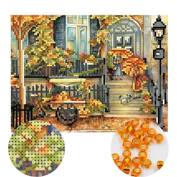 

Needlework,DIY bead Cross stitch,Embroidery stitch outside,women Precise Printed scenic Pattern cross stitching,wall decoration