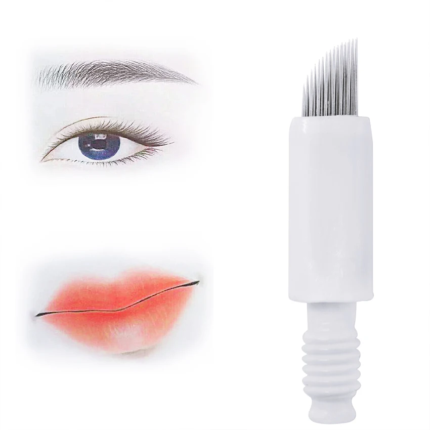 

Makeup Tattoo Oxygen Needles 4 Rows Eyebrow Lip Eyeliner Permanent Makeup Microblading for Tattoo Manual Pen Ink Tattoo Supply