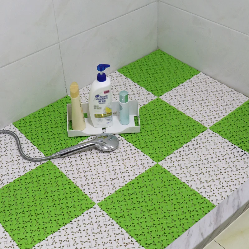 Dathroom non-slip mat shower DIY patchwork bathroom carpet multicolor floor used in kitchen balcony | Дом и сад