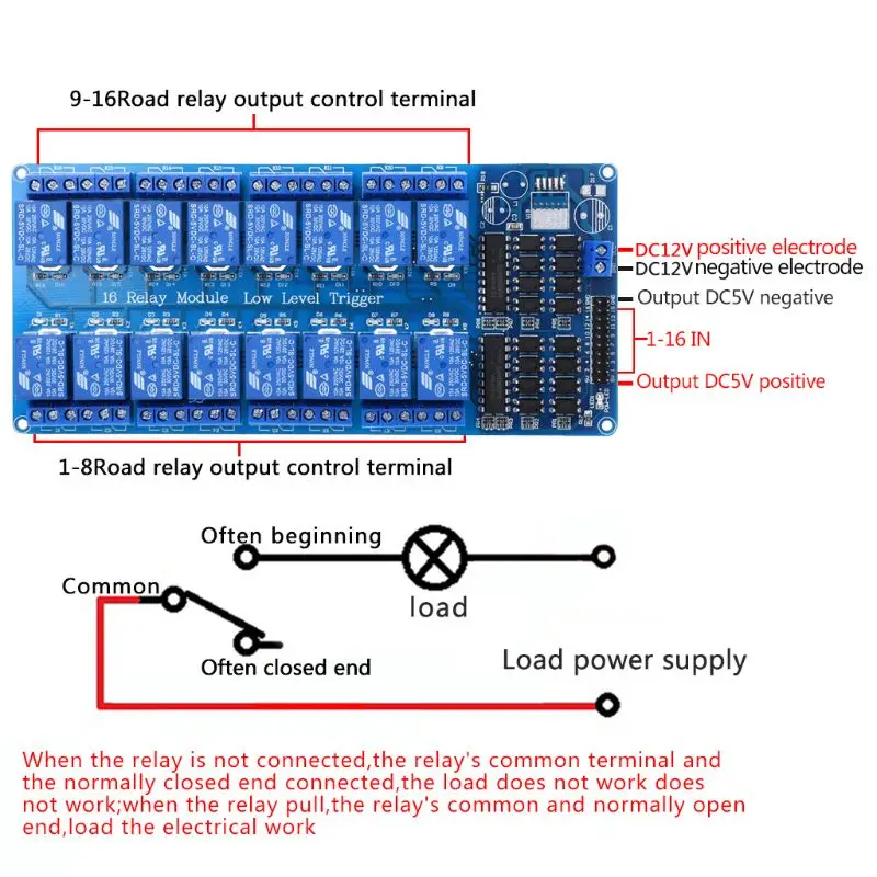 OOTDTY 16 канальный 5 в Релейный Щит модуль для Arduino UNO 2560 128 ARM PIC AVR STM32 электронный релейный ремень оптрон изоляция