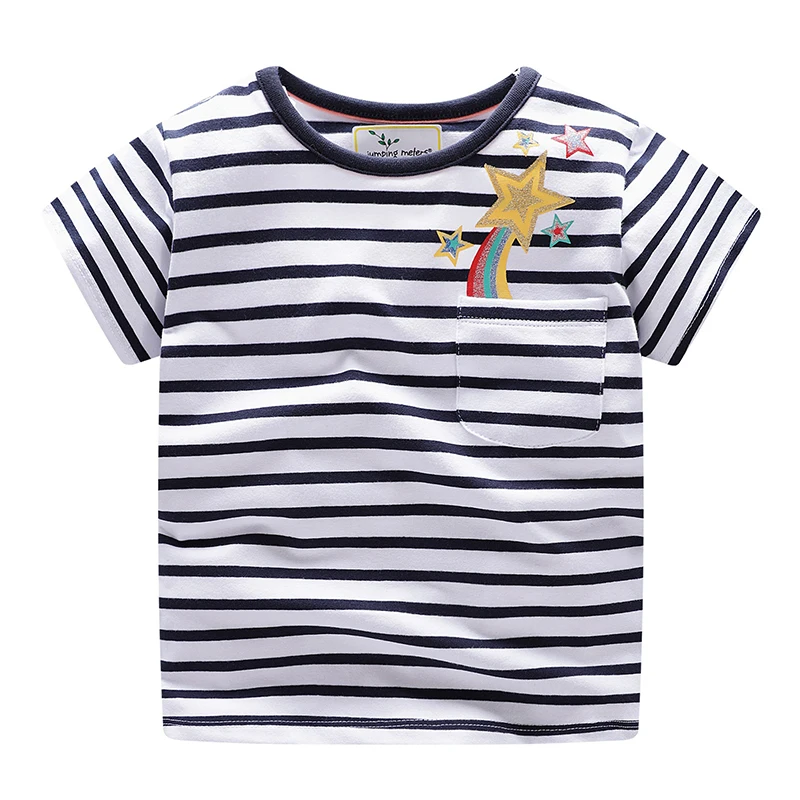 

2-7T Baby Girls Boys T-shirt Short Sleeve Stripe Tops Soft Cotton Toddler Kids T-Shirt Warm Casual Kid Clothes Children Clothing