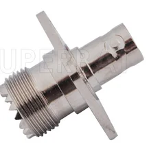 Superbat 5 шт. BNC-UHF адаптер байонетное гнездо для UHF гнездо 4 отверстия Панель Крепление прямолинейный адаптер