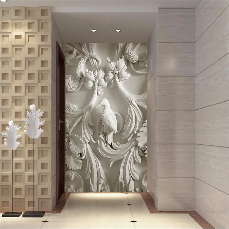 wall-paper-3d-art-mural-HD-European-classic-embossed-flowers-covering-Home-Decor-Modern-Wall-Painting