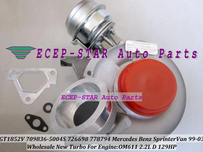 GT1852V 709836-5004S 709836-000431 709836 726698 778794 Turbocharger For Mercedes benz Sprinter Van 1999-2003 OM611 2.2L 141HP (6)