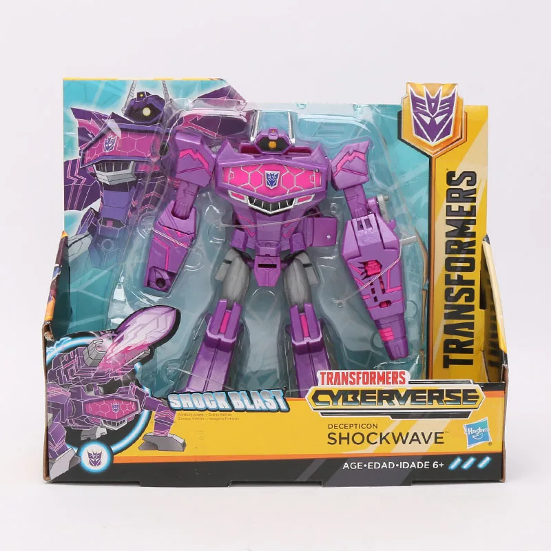 E1886AW02 SHOCKWAVE 17,5 см Трансформеры игрушки Cyberverse Ультра Класс десептикон Shockwave Гримлок Оптимус Прайм Slipstream ПВХ фигурка - Цвет: E1886AW02 SHOCKWAVE