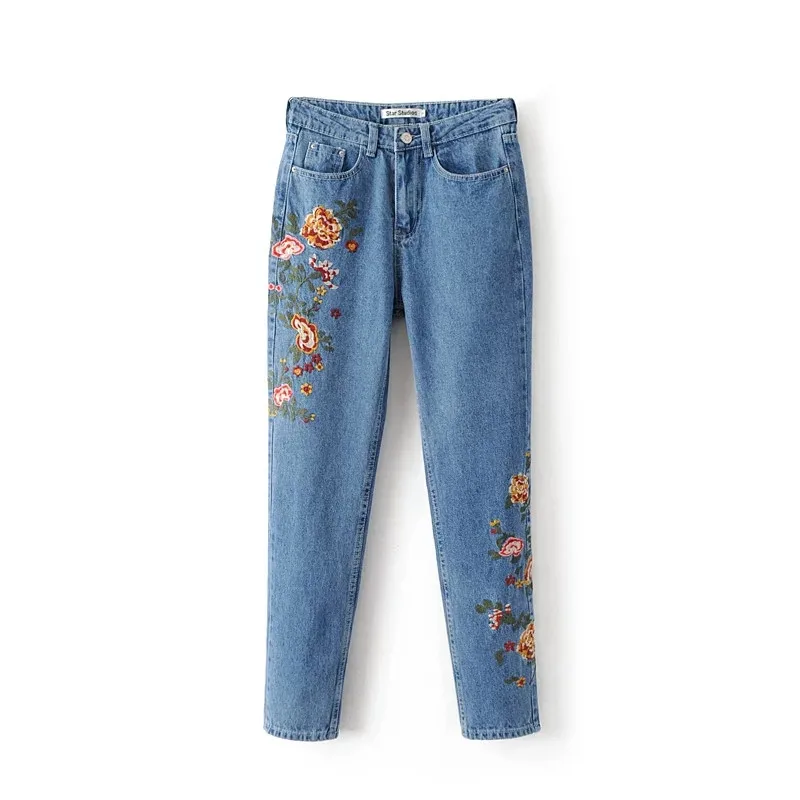 High waisted floral skinny jeans 2017 High waisted floral skinny jeans 2017