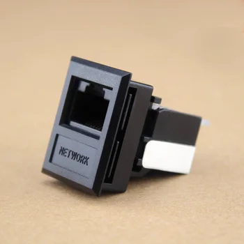 

5PCS/10PCS Black Network Module RJ45 Cat5E Connector Information socket Computer Outlet Cable Adapter