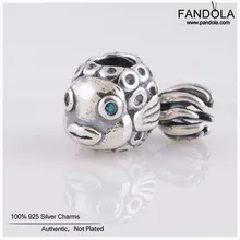 Аутентичные 925 стерлингового серебра рыба-Ангел Шарм бусины для изготовления ювелирных изделий подходит DIY Браслеты Подвески Серебро 925 Berloques