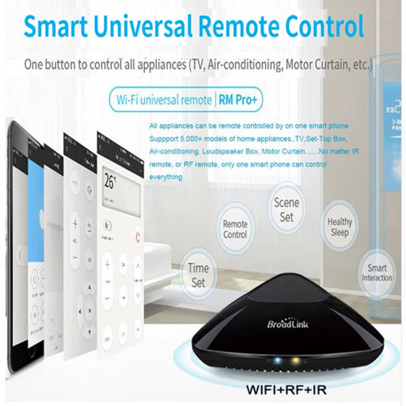 Новейший Broadlink RM PRO+ RM33 RM Mini3 SC1 WiFi+ IR+ RF переключатель умный дом универсальный интеллектуальный пульт дистанционного управления работа с Alexa